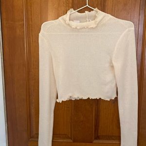 Urban Outfitters Out From Under Lettuce Edge mock neck top Size M